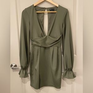 Wrap plunder mini dress